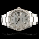 Rolex DateJust 116200 SS 1.35ct Diamond 36MM Watch