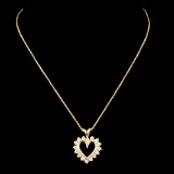 14K Gold 0.48ctw Diamond Pendant