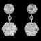 14K White Gold 3.13ctw Diamond Earrings