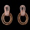 14K Rose Gold 1.25ctw Fancy Color Diamond Earrings