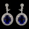 18K White Gold 15.96ct Tanzanite & 2.46ct Diamond