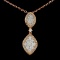 14K Rose Gold 1.29ctw Fancy Color Diamond Pendant