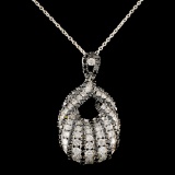 14K Gold 1.89ctw Diamond Pendant