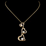 14K Gold 0.22ctw Diamond Pendant