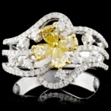 18K Gold 0.98ctw Fancy Diamond Ring
