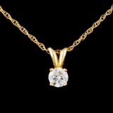 14K Gold 0.30ctw Diamond Pendant