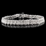14K White Gold 2.00ctw Diamond Bracelet