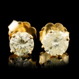 14K Gold 0.78ctw Diamond Stud Earrings