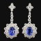18K White Gold 4.62ct Tanzanite & 1.65ct Diamond E