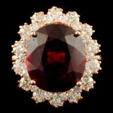 14K Gold 8.86ct Ruby & 1.50ctw Diamond Ring