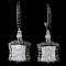 14K White Gold 1.75ctw Diamond Earrings