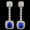 14K Gold 3.11ct Tanzanite & 0.99ct Diamond Earring