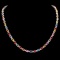 14k Gold 28.00ct Sapphire & 1.50ct Diamond Neckla