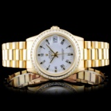 Rolex 18K DateJust Mid-Size 1.00ct Diamond Wristwa