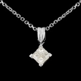 18K Gold 0.25ctw Diamond Pendant