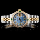 Rolex YG/SS DateJust Ladies Diamond Wristwatch