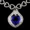 18K White Gold 8.85ct Tanzanite & 3.72ct Diamond N