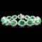 14K Gold 17.53ct Emerald & 3.60ct Diamond Bracelet