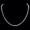 14k Gold 23.00ct Tanzanite & 1.00ct Diamond Neckl