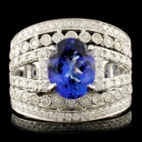 14K Gold 2.28ct Tanzanite & 0.96ctw Diamond Ring