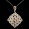 14K Gold 4.09ctw Diamond Pendant