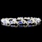 14K Gold 5.52ct Tanzanite & 0.41ctw Diamond Bracel