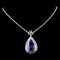 18K White Gold 11.38ct Tanzanite & 5.09ct Diamond