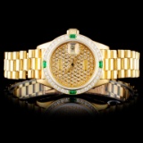 Rolex 18K YG DateJust Diamond Ladies Watch