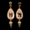 18K Gold 6.74ct Morganite & 1.16ctw Diamond Earrin