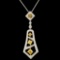 18K Gold 1.15ctw Fancy Diamond Pendant