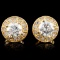 14K Gold 1.28ctw Diamond Earrings