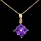 14K Gold 1.90ctw Amethyst Pendant