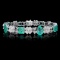 18K Gold 14.56ct Emerald & 2.16ct Diamond Bracelet