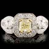 18K Gold 1.51ctw Fancy Diamond Ring