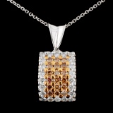 14K Gold 1.37ctw Fancy Diamond Pendant