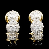 18K Gold 1.44ctw Diamond Earrings
