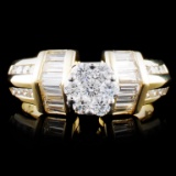 14K Gold 1.10ctw Diamond Ring