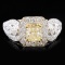 18K White Gold 1.52ctW Fancy Yellow Diamond Ring