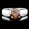 18K Gold 0.96ctw Fancy Color Diamond Ring