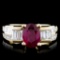 14K Yellow Gold 1.23ct Ruby & 1.97ct Diamond Ring