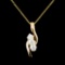 14K Gold 0.52ctw Diamond Pendant