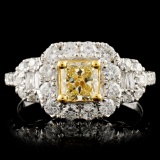 18K Gold 1.27ctw Fancy Diamond Ring
