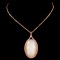 14K Rose Gold 15.00ct Moonstone & 0.30ct Diamond P