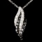 14K White Gold 0.89ctw Fancy Diamond Pendant