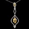 18K Gold 1.26ctw Fancy Diamond Pendant