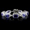 18K White Gold 24.60ct Tanzanite & 2.45ct Diamond