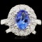 14K Gold 1.83ct Tanzanite & 1.49ctw Diamond Ring