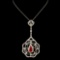 18K Gold 2.60ct Ruby & 1.85ctw Diamond Pendant