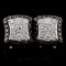 14K White Gold 1.36ctw Fancy Color Diamond Earring