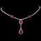 14K Rose Gold 6.93ct Ruby & 3.54ctw Diamond Neckla